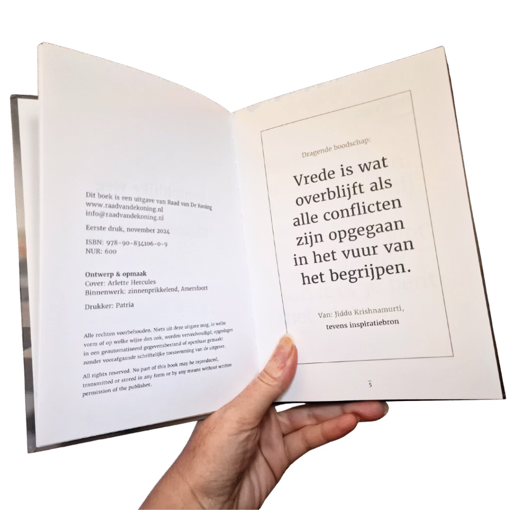 Ingrid de Koning voelt zich geïnspireerd door Jiddu Krishnamurti bij het schrijven van De koninklijke weg uit conflicten